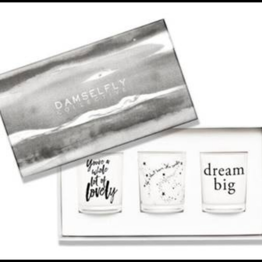 Damselfly Holiday Candle Set